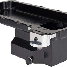 Black LS Swap Steel Oil Pan, 7 Quart