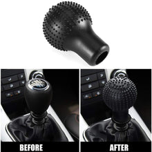 Car Shift Knob Cover Car Vehicle Round Soft Silicone Anti-Slip Lever Gear Shift Knob Cover Fashion Color Shift Knob Boots (Black