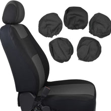 BDK PolyPro Car Seat Covers, Full Set in Charcoal on Black – Front and Rear Split Bench Protection, Easy to Install, Universal Fit for Auto Truck Van SUV
