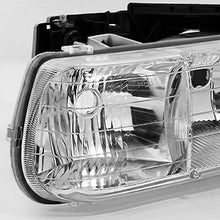 For 00-06 Chevy Suburban | 99-02 Silverado | Tahoe Clear Headlights With Corner Bumper Lights Replacement Pair Set