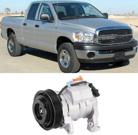 AC Compressor, A/C Compressor Replacement Part Fit for Dodge Ram 1500 5.7L 2003-2008 CO10802C