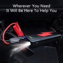 JUMTOP QDSP 2500A Peak 20800mAh Portable Car Jump Starter (8.0L Gas/6.5L Diesel Engine) Auto Battery Booster & Power Bank Phone Charger with Dual USB Smart Charging Port LED Flashlight