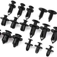 LSAILON Car Retainer Clips Kit 6Sizes Black Plastic Fender Clips Bumper Retainer Clips Kit fit for GM Ford Toyota with Tool,190Pcs