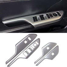 Window Lift Switch Panel Door Mirror Adjustment Lock Cover Silver For Honda 10th Gen Civic 2016 2017 2018 2019 2020