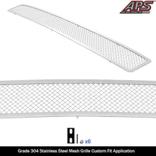 APS Compatible with 2017-2020 Honda CR-V Lower Bumper Stainless Steel Chrome Mesh Grille Insert N19-T32467H