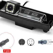 eHANGO Car Rear View Camera with 4 Pin to RCA Cable Bracket License Plate Lights Housing Mount for Toyota RAV4 XA30 (Spare Wheel On Door) / Toyota Vanguard XA30 (Spare Wheel On Door) (8 LED Angle)
