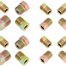 ECCPP Standard SAE Inverted Flare Brake Line Fittings Nuts Assortment 3/16" Kit Set