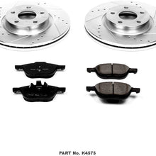 Power Stop K4575 Front Brake Kit with Drilled/Slotted Brake Rotors and Z23 Evolution Ceramic Brake Pads