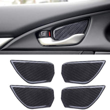 QianBao Compatible with Carbon Fiber Inner Door Handle Bowl Cover Wrist Trim Sticker for Honda Civic 2016 2017 2018 2019