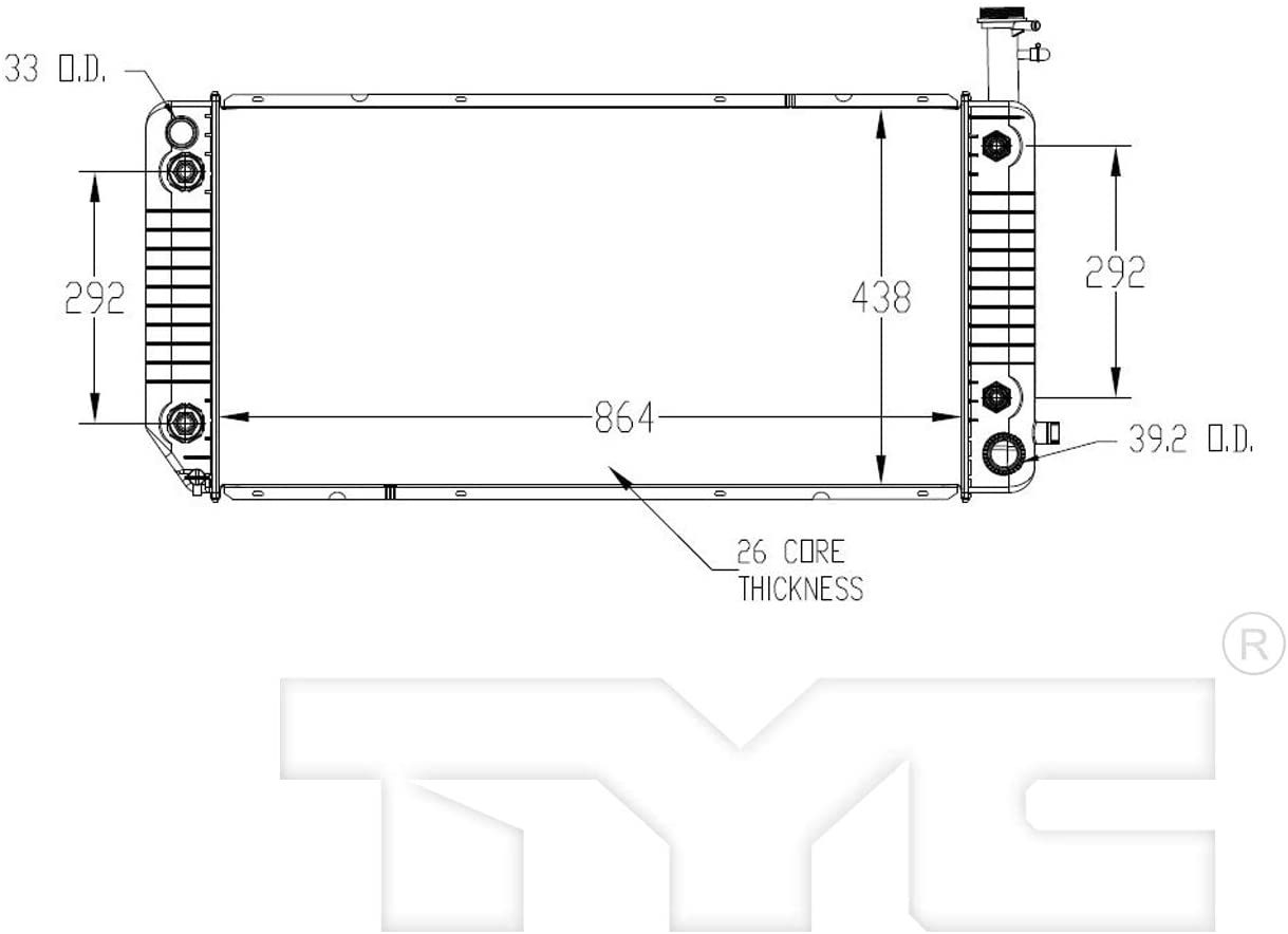 TYC 13476 Replacement Radiator