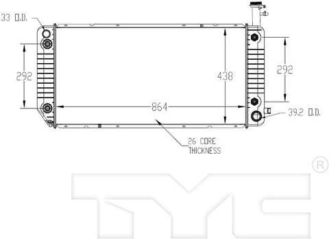 TYC 13476 Replacement Radiator