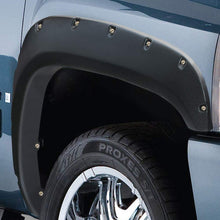 Fender Flares Kit Compatible for 2007-2013 Chevy Silverado 1500 (Only Fit 5.8 Feet Short Bed), Textured Matte Black Finish Front Rear Wheel Pocket Rivet Style