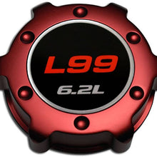 VMS RACING RED OIL CAP L99 6.2L in Billet Aluminum Compatible with Chevy Chevrolet Camaro 09-14 2009-2014 L99 6.2L V8 Engines