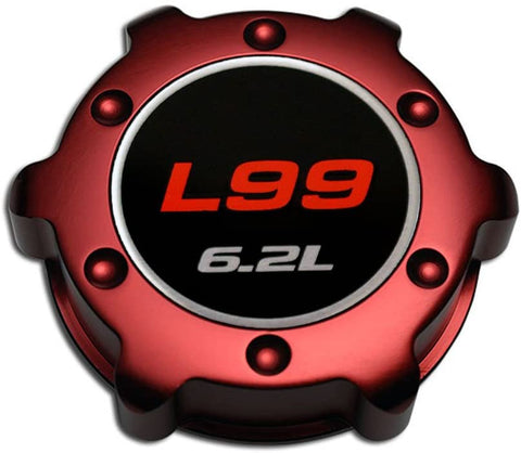 VMS RACING RED OIL CAP L99 6.2L in Billet Aluminum Compatible with Chevy Chevrolet Camaro 09-14 2009-2014 L99 6.2L V8 Engines