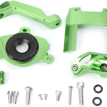 Mallofusa Motorcycle Stabilizer Steering Damper Bracket Mount Holder Kit Compatible for Kawasaki Z1000 2015 2016 2017 Green