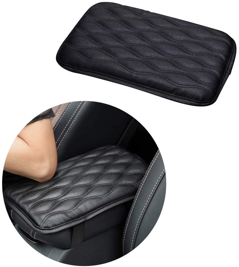 WeTest Premium Car Center Console Cover Armrest Pads for Most Vehicle,Car Waterproof Center Console Protector Cover (Black)