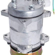 labwork AC Compressor & A/C Clutch, A/C Ports 8 Grooves Replacement for SD508 Sanden Style Jeep Wrangler 1985-1990 9537 CO9537C 1521110
