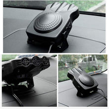 WOOLALA 12V Electric Car Heating Cooling Fan, Portable 150W Auto Window Defroster Defogger Vehicle Heater Fan with 3 Large Outlet