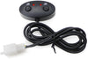 iJDMTOY (1) Oval Shape 12V Push Button Dual Switch With Red LED Indicator Lights For Fog Lights, DRL, LED Light Bar etc.