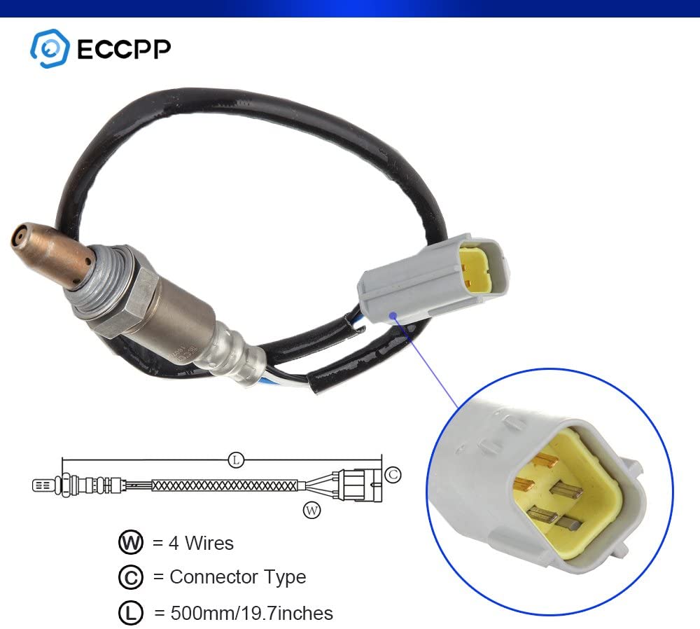 ECCPP Air-Fuel Ratio Oxygen Sensor Upstream/Pre Fit 234-9038 4-Wire Air Fuel Ratio Sensor for Infiniti G35 G37 QX56, 350Z Altima Armada Frontier Murano Pathfinder Titan Versa Xterra, Suzuki Equator
