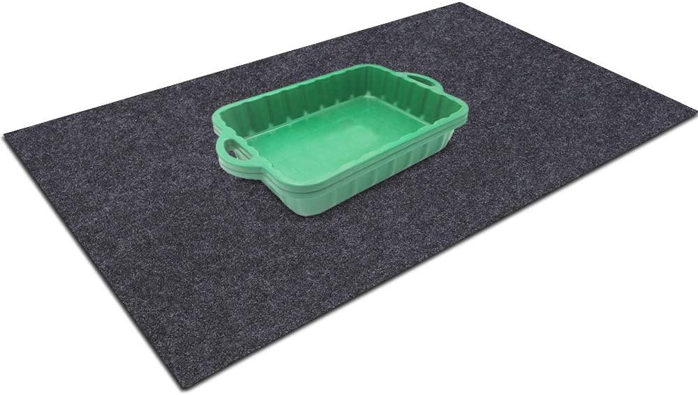 Meitola Cleanable Floor Oil Spill Mat, Oil Absorbing pad Durable Protective Surface Can be Used for car Oil Change (46in×36in)