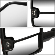 Replacement for Silverado/Sierra Black Manual Folding w/Amber LED Turn Signal Towing+Blind Spot Mirror w/Bezel