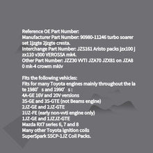Ignition Coil Connector Pigtail Plug Super Spark for Toyota 4A-GE 3S-GE 3S-GTE 2JZ-GE 2JZ-GTE 1UZ-FE 1JZ-GE 1JZJZ-GTE Mazda RX7 SSCP-1JZ Engine Replace 90980-11246