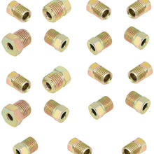ECCPP Standard SAE Inverted Flare Brake Line Fittings Nuts Assortment 3/16" Kit Set