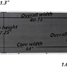 CoolingSky 3 Row Aluminum 34" Core Radiator for 1988-2000 Chevy GMC C1500 C2500 C3500 K1500 K2500 K3500 Pickup & Multiple Models