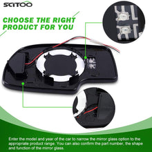 SCITOO Compatible fit for Exterior Mirror Replacement Glasses Driver Left Side Power Heated Signal 2003-2007 for Chevy Silverado Suburban for GMC Sierra Yukon Replacement Tow Mirror
