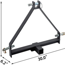 Mophorn 3 Point 2 Inch Heavy Duty Receiver Trailer Hitch Category 1 Tractor Drawbar 15 Inch Height