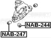 FEBEST NAB-247 Rear Arm Bushing Assembly