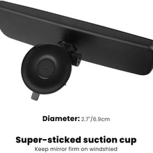 ELUTO Rear View Mirror Anti-glare Mirror Universal Interior RearView Mirror with Suction Cup for Car Truck SUV 9.5’’(240mm)