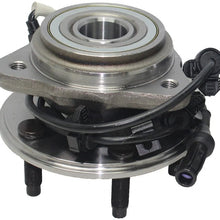 Detroit Axle - 4x4 5-Lug Front Wheel Hub and Bearing Assembly w/Round ABS Wire Replacement for Ford Explorer Mercury Mountaineer Ranger B4000