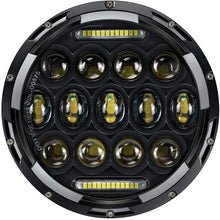 TURBO SII 7" LED Headlight with DRL For Harley Davidson Street Glide Motorcycle Projector LED Headlamp Light Set Black ,DOT Approved ( Also Fits Jeep Wrangler )