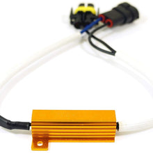 H11 H9 50W LED Bulb Fast Flash Load Resistor for HID Kit & LED Error Fixer (Pack of 2)