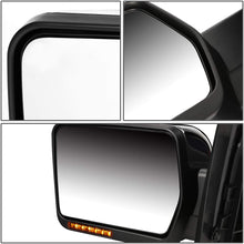 Right Passenger Side Chrome Manual Folding w/Amber LED Turn Signal Light Towing Mirror Replacement for Ford F-150 04-14