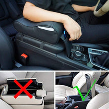 GSPSCN Center Console Armrest Pad Soft Memory Foam Pu Leather with Storage Pockets Seat Cushion (Black)