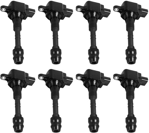 8 Packs Replace 22448-7S015 C1483 5C1482 UF510 Ignition Coils Compatible with Nissan 2005-2007 Armada 2004 Pathfinder 2004-2007 Titan 2004-2007 Infiniti Qx56 5.6L V8