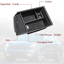 JUYTUTUS Center Console Organizer Tray Armrest Storage Box Compatible for Kia NIRO SUV 2017 2018 2019