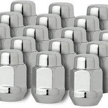 DPAccessories LCB3C6HE2BK04020 20 Black 12x1.5 Closed End Bulge Acorn Lug Nuts - Cone Seat - 13/16" Hex Wheel Lug Nut