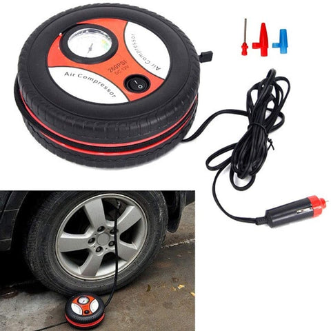 Alician 3 in 1 Car Inflatable Pump Metal Plastic Electric Air Compressor Monitor Pump Auto Parts