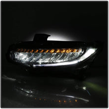 Carpart4u - Full LED Sequential DRL Headlights for Honda Civic 16-18 - Black/Clear Lens