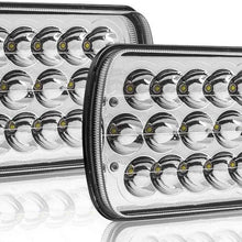 Clear 7x6 inch Led Headlights Led Sealed Beam Headlamp with High Low Beam H6054 6054 Led Headlight for Jeep Wrangler YJ Cherokee XJ H5054 H6054LL 6052 6053 2Pc 5x7