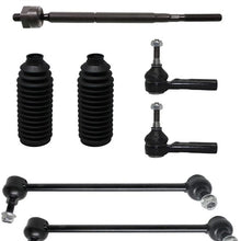Detroit Axle - New Complete 8pc Front Suspension Kit For Chevy Equinox Torrent - All (4) Inner & Outer Tie Rod, Both (2) Front Sway Bar End Links, 2 Rack & Pinion Tie Rod Boots