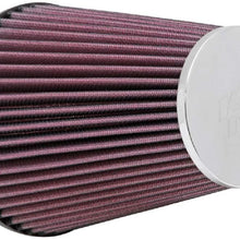 K&N Universal Clamp-On Air Filter: High Performance, Premium, Replacement Engine Filter: Flange Diameter: 3.375 In, Filter Height: 6.9375 In, Flange Length: 0.75 In, Shape: Round Tapered, RC-8150