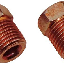 7/16-24 Inverted Flare Red Zinc Tube Nut Fitting 3/16 Brake Line Tubing 6pc (D-3-11)