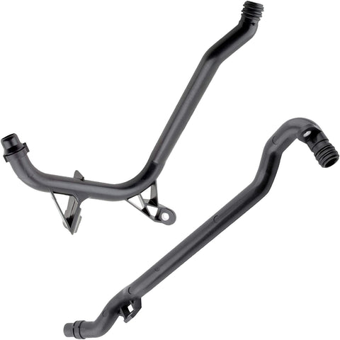 BOXI Set of 2 Engine Heater Inlet Pipe and Water Coolant Pipe for 1999-2006 BMW E36 E38 E39 E46 E83 E85 320Ci 323Ci 328Ci 330Ci 330xi 520i X3 X5 Z3 Z4 (w/O-Rings) 11531705210, 11537502525
