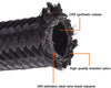 PROMOTOR 20Ft 6AN Universal Fuel Line Hose Ends Stainless Steel Braided Oil Gas Fuel Line Hose Black