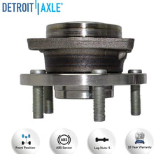 Detroit Axle Replacement for 2008-2014 Dodge Avenger 11-14 Chrysler 200 [295mm] Front Drilled Rotors w/Ceramic Brake Pads + Wheel Hub and Bearing Assembly - 6pc Set